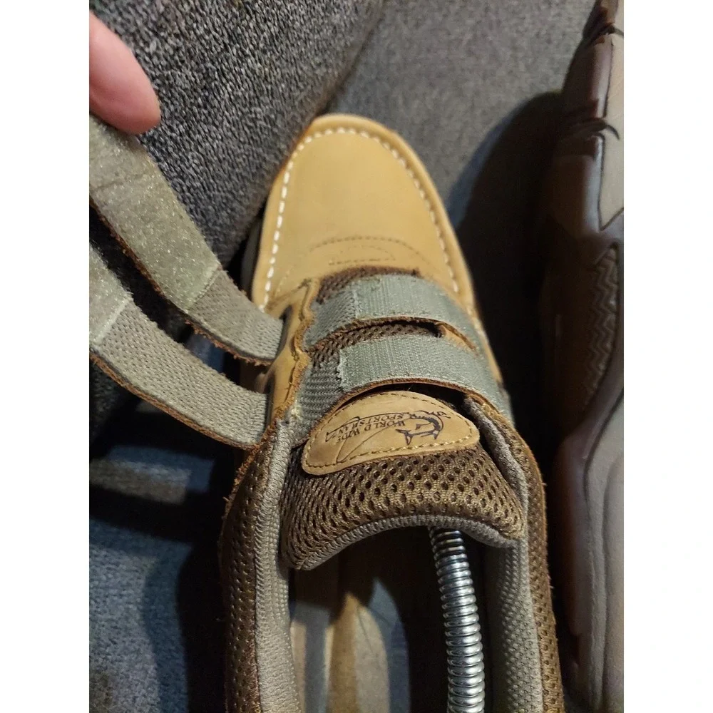 World Wide‎ Sportsman Men's13W Blue Water Two Strap Walnut Tan Outdoors Shoes 🎣